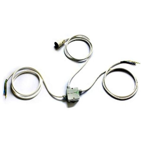 Kitchen outlet wall/corner Alu 4x Stopcontacten 1x Schakelaar met kabel 5m H05VV-F 3G 1.5 mm² (SHUKO)