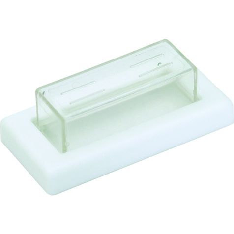 PVC-Caps and frames white, 1-pole