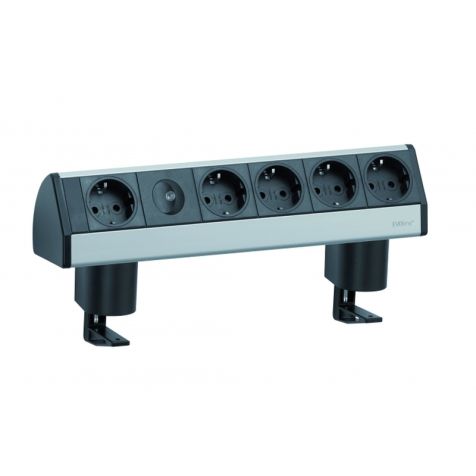 EVOLINE DOCK 4x 10/16A UTE 1x Schakelaar met bevestigingsvoet 8-40mm Aluminium