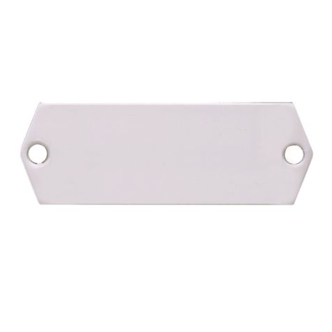 GRAV.SCH.500-9 EV1 Geanodiseerd zilveren graveerplaat, buitenafm.: 20 x 58 mm