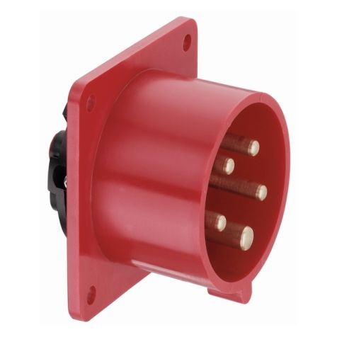 Prise CEE mâle droite pour appareil, IP44, 32 A, 4 pôles, 110 V, 4h, jaune