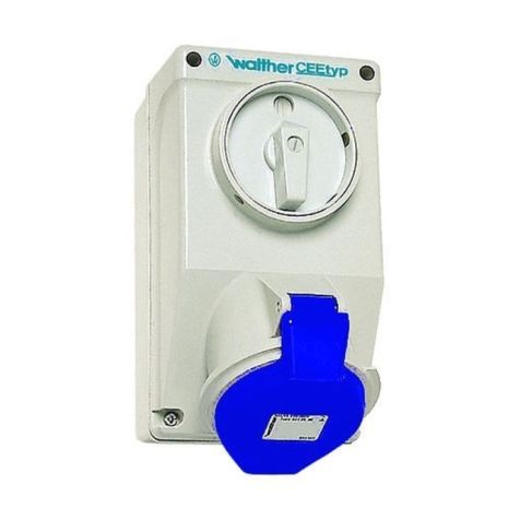 CEE Stopcontact met schakelaar 32A 3P 220V