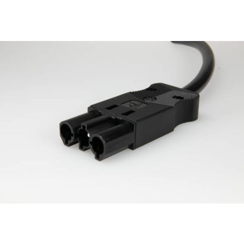 AC166 ALCGS Cordon de connexion mâle, 3-pôles, 2,5mm², 100cm. noir, sans halogène, Dca