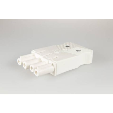 AC166 GBUF fiche femelle plat, 4-pôles, 1,5 mm², , blanc