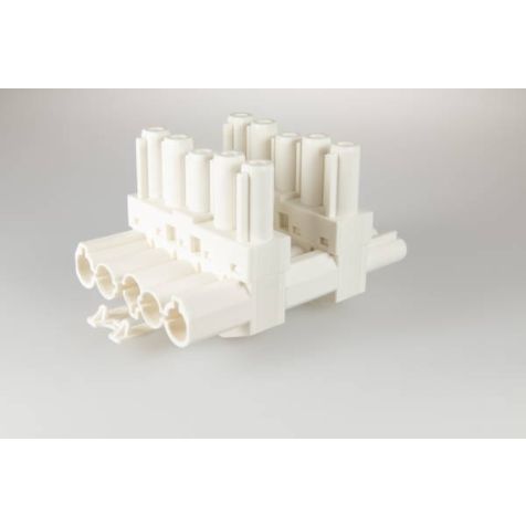 AC166 GVT 4 splitter, 5-pôles, 1 in 3 out, blanc