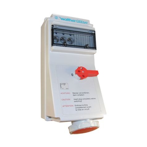 Wandsteckdose 63A 4P 110V 4h IP67