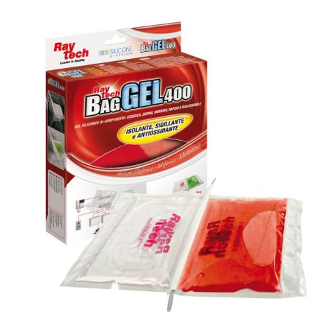 Bag Gel 400-R tweecomponenten silicone GEL in zakjes van 400gr, rood