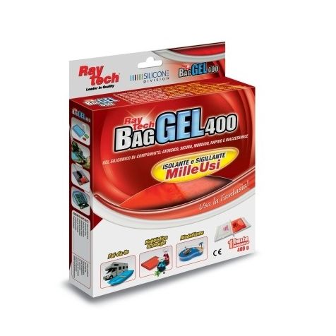 Bag Gel 400-R Gel silicone bi-composant transparent en sachet de 400 gr.