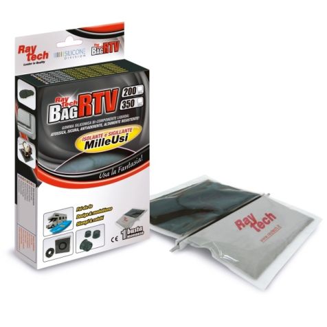 Bag-RTV 200-N Caoutchouc en silicone bi-composant en sachet de 200 gr, noir.