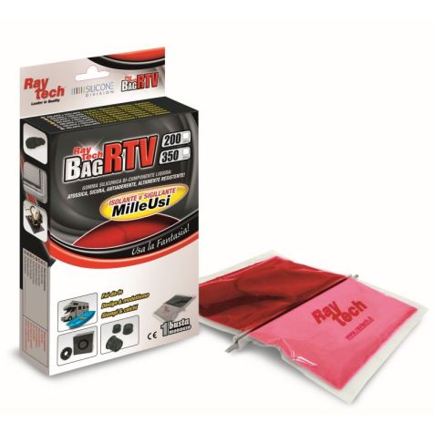 Bag-RTV 200-R tweecomponenten silicone rubber in zakjes 200gr, roze