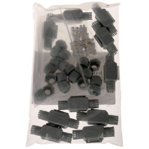 BARNEY grijze micro-verbindingsmof voorgevuld gel IP68/IP69K 2x2,5mm² (10 stuks)