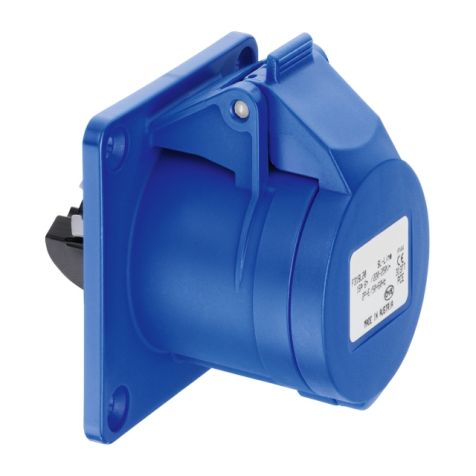 Prise CEE sur embase, droite, IP44, 16 A, 3 pôles, 110 V, 4h, jaune