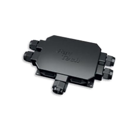 FOX BOX - ARM   Boîte de jonction noire à 5 entrées pour câbles ou tubes (1 pc).