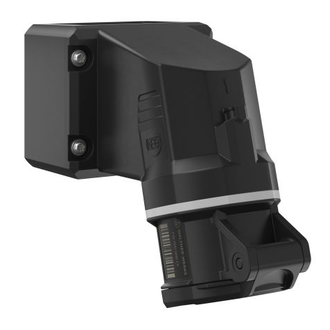 NEO Socle de prise mural 16A 4P 1h IP54 1000V avec pince à ressort et socle pivotant