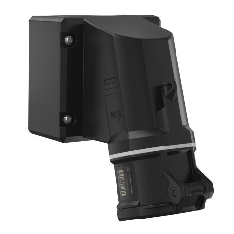 NEO Socle de prise mural 32A 5P 1h IP54 1000V avec pince à ressort et socle pivotant