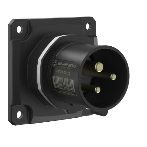 NEO Socle connecteur mural Droit 16A 3P 1h IP54 1000V avec connexion à vis