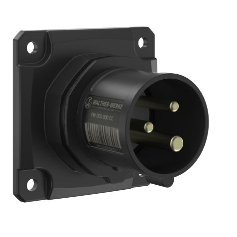 NEO Socle connecteur mural Droit 16A 3P 7h IP54 500V avec pince à ressort