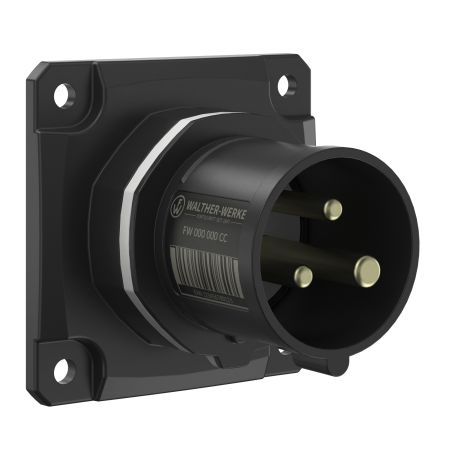 NEO Socle connecteur mural Droit 16A 3P 8h IP54 1000V avec connexion à vis