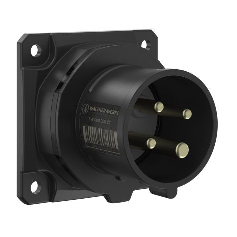 NEO Socle connecteur mural Droit 16A 4P 7h IP54 500V avec pince à ressort