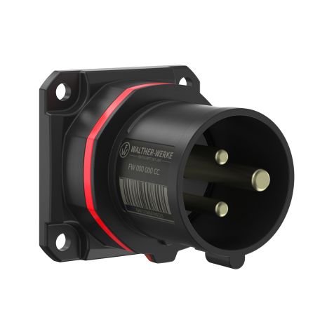 NEO Socle connecteur mural Droit 16A 3P 9h IP54 400-440V avec connexion à vis