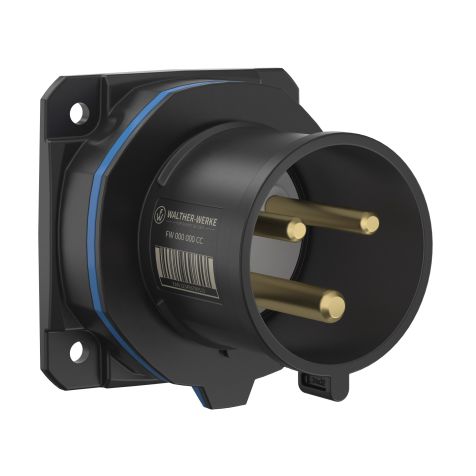 NEO Socle connecteur mural Droit 32A 3P 6h IP54 230V avec pince à ressort