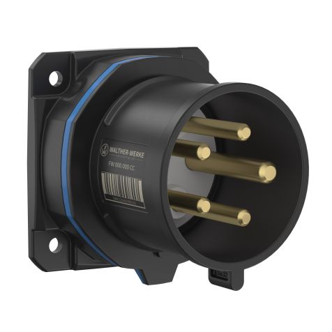 NEO Socle connecteur mural Droit 32A 5P 9h IP54 230V avec pince à ressort