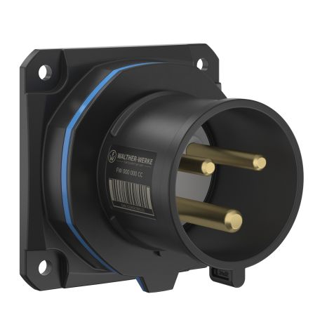 NEO Socle connecteur mural Droit 32A 3P 6h IP54 230V avec connexion à vis