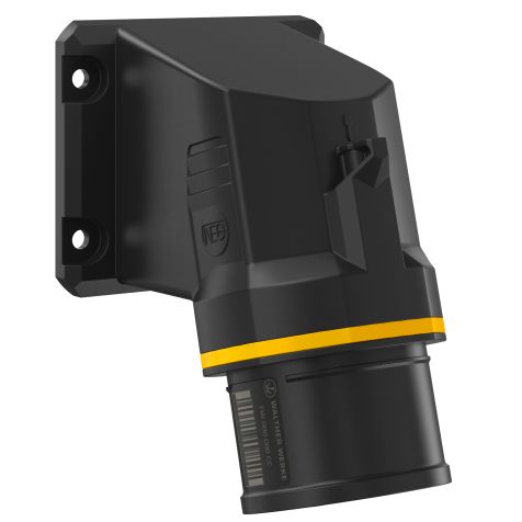 NEO Socle connecteur mural Incliné 16A 5P 4h IP54 130V avec connexion à vis, déphasage
