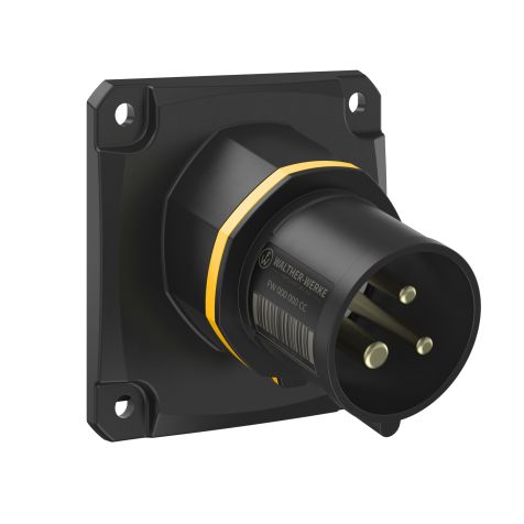 NEO Socle connecteur mural Incliné 16A 3P 4h IP54 130V avec pince à ressort