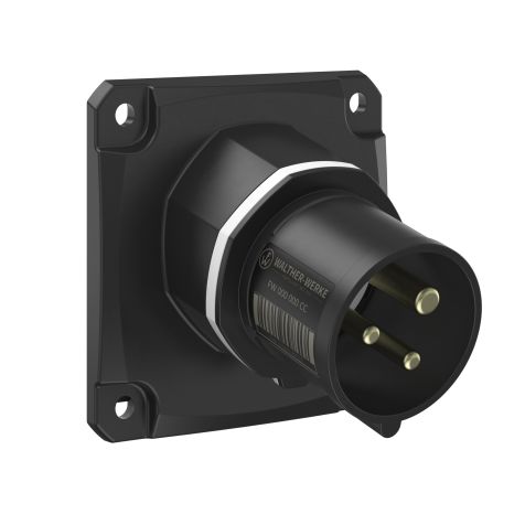 NEO Socle connecteur mural Incliné 16A 3P 11h IP54 1000V avec connexion à vis