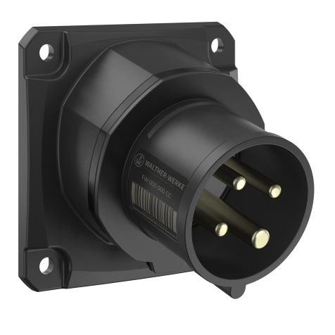 NEO Socle connecteur mural Incliné 16A 4P 7h IP54 500V avec pince à ressort