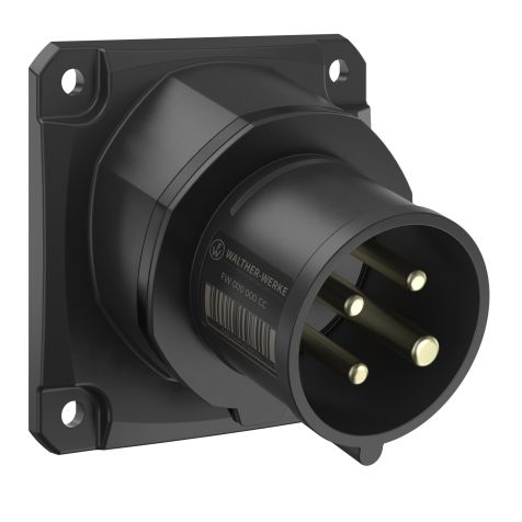 NEO Socle connecteur mural Incliné 16A 4P 8h IP54 500V avec pince à ressort