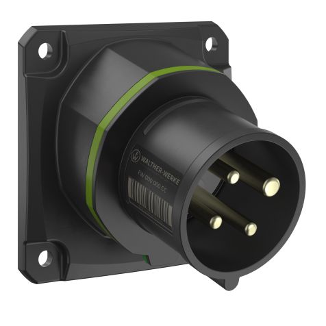 NEO Socle connecteur mural Incliné 16A 4P 10h IP54 >50-500V avec pince à ressort