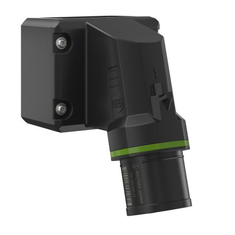 NEO Socle connecteur mural Incliné 16A 3P 2h IP54 >50-500V avec borne à vis et socle pivotant