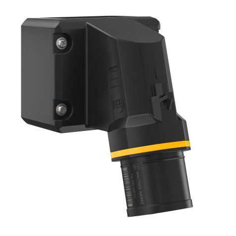 NEO Socle connecteur mural Incliné 16A 3P 4h IP54 130V avec borne à vis et base pivotante