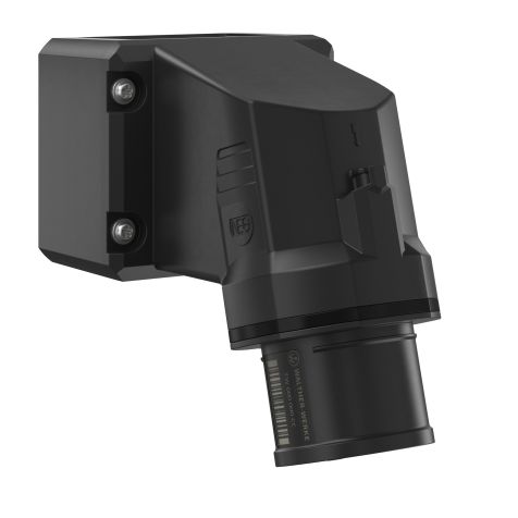 NEO Socle connecteur mural Incliné 16A 4P 8h IP54 500V avec pince à ressort et base pivotante