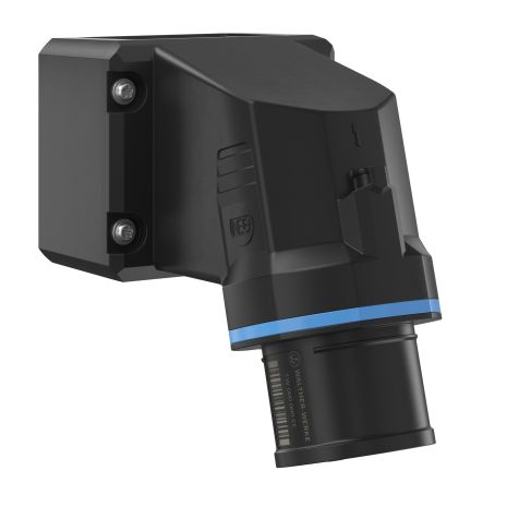 NEO Toestelstekker Schuin 16A 4P 9h IP54 230V met veerklem en draaibare voet