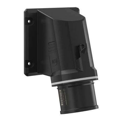 NEO Socle connecteur mural Incliné 32A 5P 1h IP54 1000V avec pince à ressort