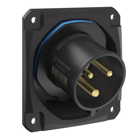 NEO Socle connecteur mural Incliné 32A 3P 6h IP54 230V avec pince à ressort
