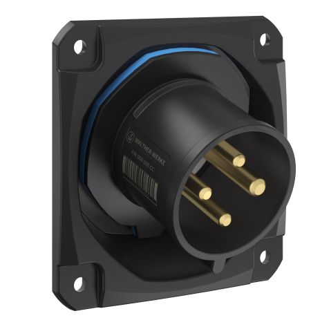 NEO Socle connecteur mural Incliné 32A 4P 9h IP54 230V avec pince à ressort