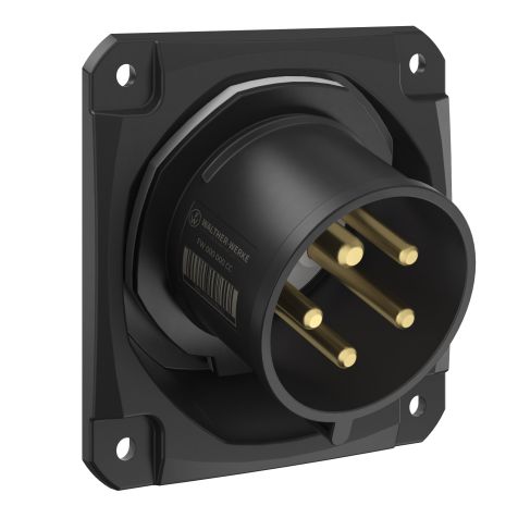 NEO Socle connecteur mural Incliné 32A 5P 1h IP54 1000V avec pince à ressort