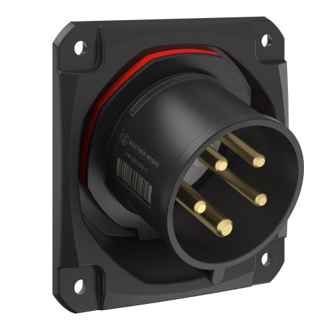 NEO Socle connecteur mural Incliné 32A 5P 6h IP54 400-440V avec connexion à vis, déphasage