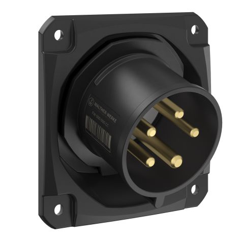 NEO Socle connecteur mural Incliné 32A 5P 7h IP54 500V avec pince à ressort