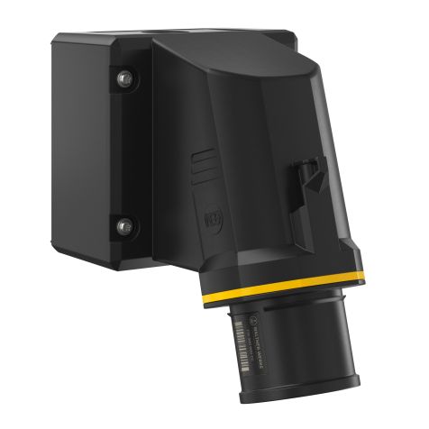 NEO Toestelstekker Schuin 32A 4P 4h IP54 130V met veerklem en draaibare voet