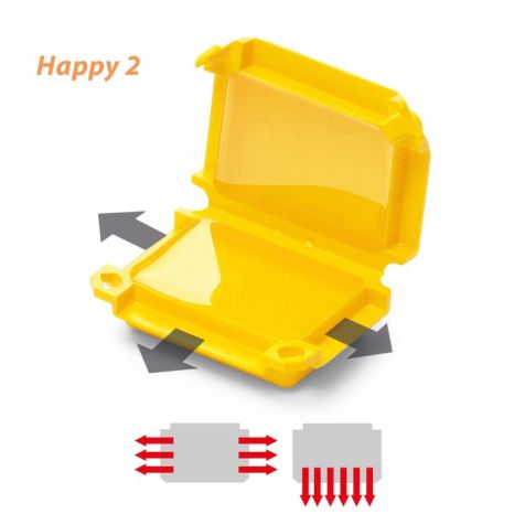 HAPPY 2 Gelbox Line IPX8/IMQ 53x39x24 (1 pc - blister, jaune)