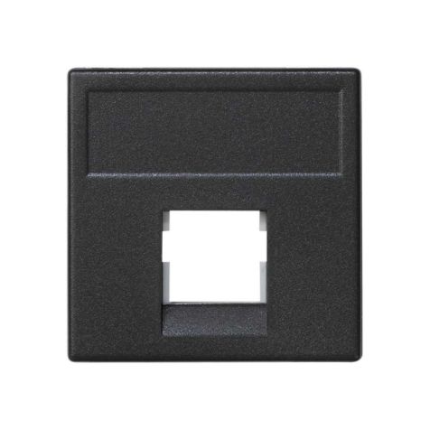 K45 Plaque VDM plate sans volet 1 x RJ 45 INFRA avec Â® - Gris gra