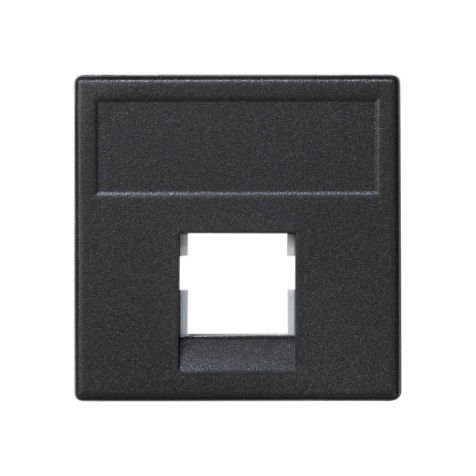 K45 Plaque VDM plate sans volet 1 x RJ 45 NexansÂ® - Gris gra