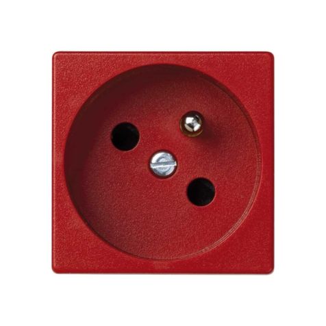 K45 Stopcontact 2P+A met veerklemmen rood