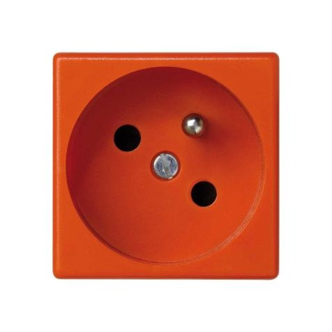 K45 Stopcontact 2P+A met veerklemmen oranje
