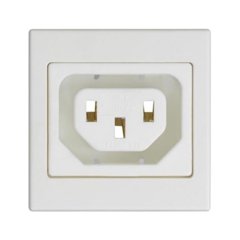 Plaque K45 avec 1 connecteur rapide femelle IEC320 - Blanc n